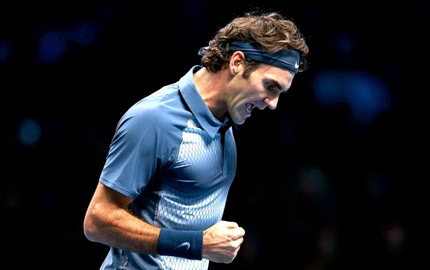 Roger Federer tênis contra Del Potro ATP Finals (Foto: Getty Images)