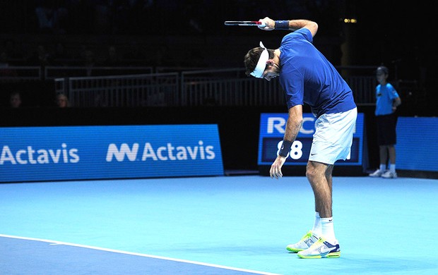 Del Potro tênis contra Federer ATP Finals (Foto: AFP)