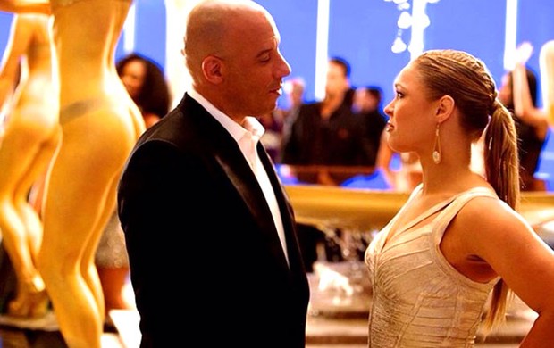 Ronda Rousey com o ator Vin Diesel (Foto: Reprodução / Instagram)