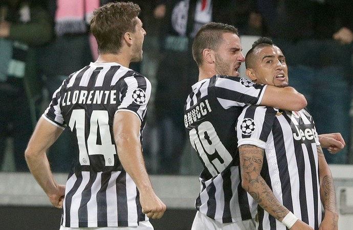 Arthuro Vidal comemora gol da Juventus contra o Real Madrid - Liga dos campeões (Foto: Agência Reuters)