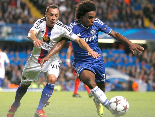 Willian Chelsea e Basel (Foto: Agência Reuters)