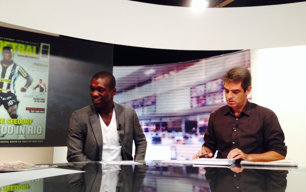 Seedorf Redação SporTV (Foto: Alexandre Sattamini SporTV.com)