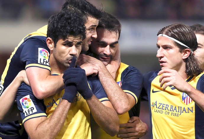 Diego Costa comemoração jogo Atlético de Madrid contra Granada (Foto: Reuters)