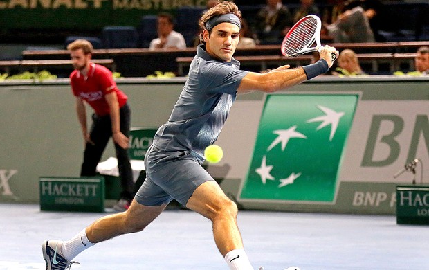 Roger Federer tênis contra Kevin Anderson Masters de Paris (Foto: AP)