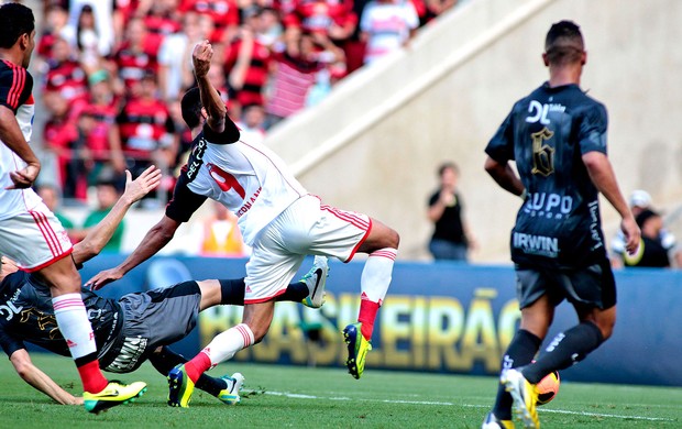 Hernane flamengo portuguesa série A (Foto: Jarbas Oliveira / Agência Estado)