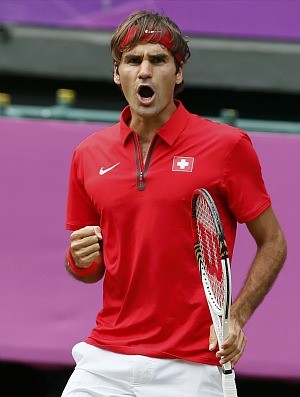 Roger Federer tênis Londres 2012 Olimpíadas semi (Foto: Reuters)