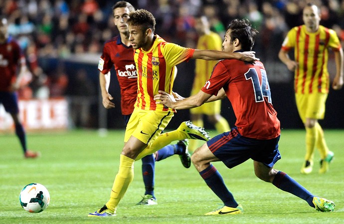 Neymar Osasun e Barcelona (Foto: Agência AFP)