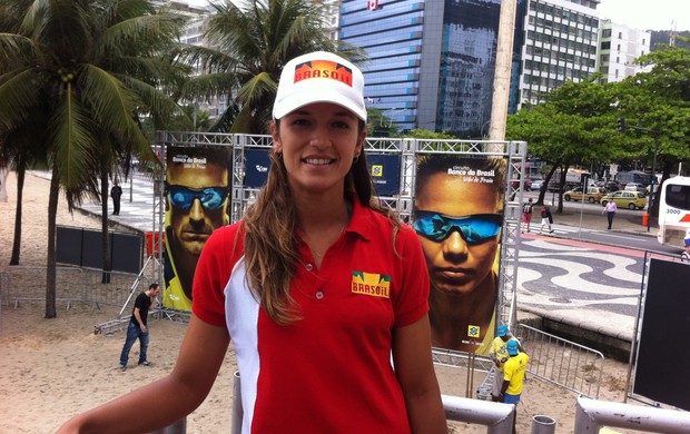 A carioca Bárbara Seixas não esconde a empolgação pela etapa do Rio: &#39;Emocionante&#39; (Foto: Túlio Moreira / Globoesporte.com)