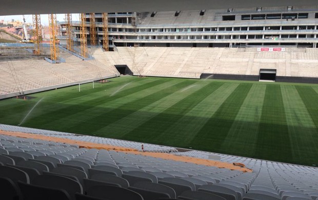 Arena Corinthians recebe visita técnica do COL  (Foto: Vanessa Santilli / Sportv)