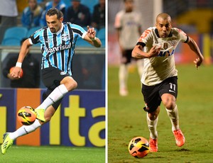 Barcos e Emerson Grêmio x Corinthians (Foto: Montagem sobre foto de Divulgação)