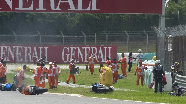 Acidente Moto2 Sepang Malásia Mundial de Motovelocidade (Foto: Agência Getty Images)