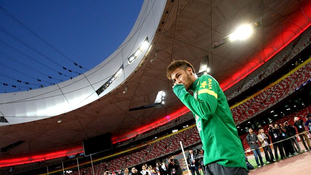 Neymar treino seleção na China (Foto: Mowa Press)