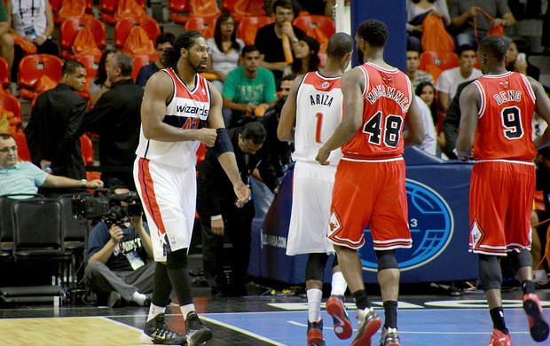 Nenê jogo NBA Chicago Bulls e Washington Wizards Rio de Janeiro (Foto: Thiago Lavinas)