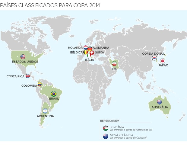 classificados copa 2014 - 3 (Foto: arte esporte)