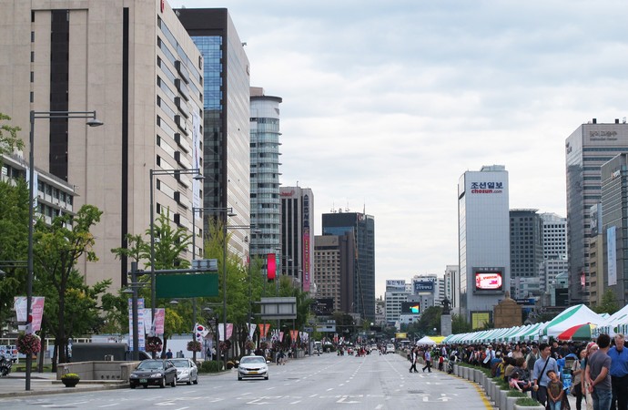 Centro de Seul - Coreia  (Foto: Márcio Iannacca)