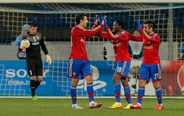 gol CSKA x Viktoria Plzen's Liga dos Campeões (Foto: AP)