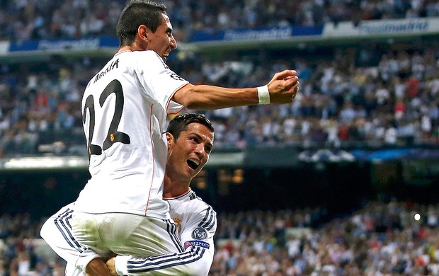 Di Maria e Cristiano Ronaldo Real Madrid e Benfica (Foto: Agência Reuters)