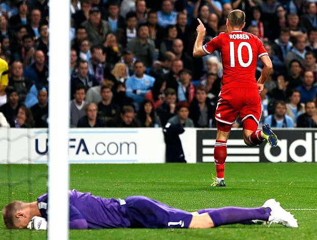 Robben gol Bayern de Munique contra Manchester City (Foto: Reuters)