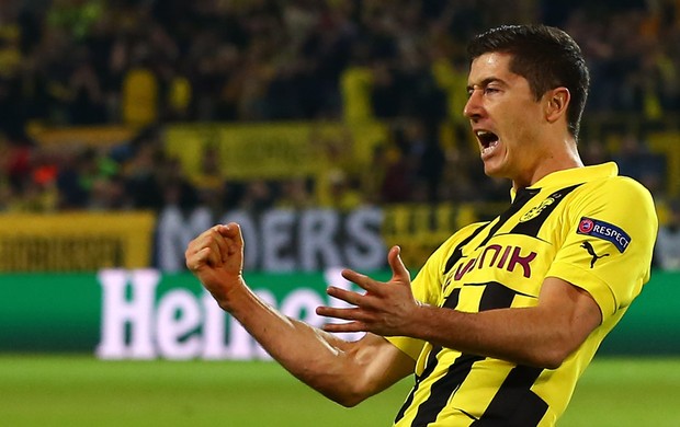 lewandowski Borussia Dortmund x Real Madrid (Foto: Getty Images)