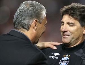 Tite e Renato Gaúcho jogo Corinthians e Grêmio (Foto: Marcos Ribolli / Globoesporte.com)