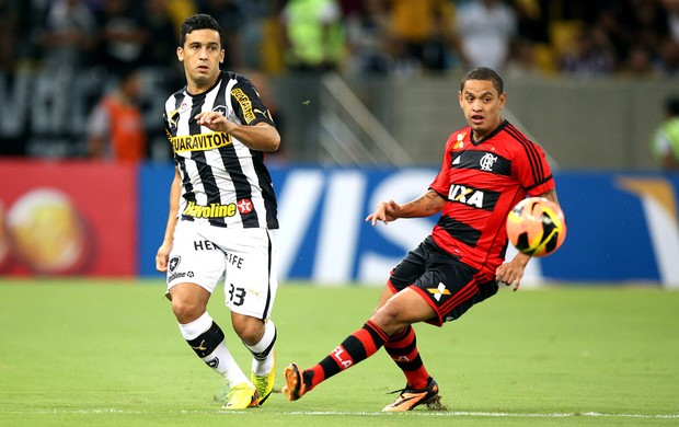 Edilson e Carlos Eduardo Botafogo e Flamengo (Foto: Satiro Sodré / SSPress)