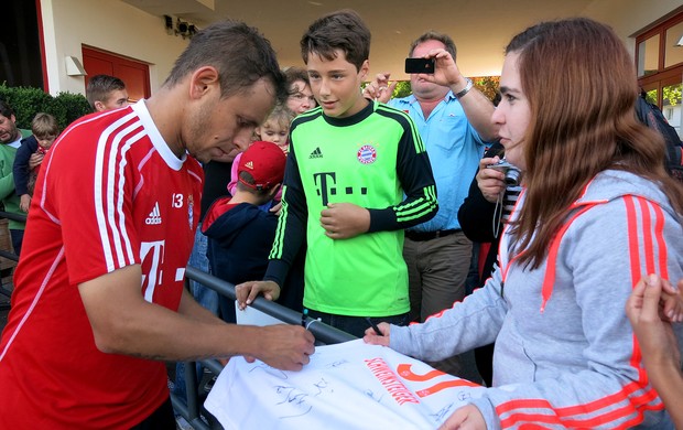 Rafinha bayern de munique autógrafos (Foto: Arquivo Pessoal)