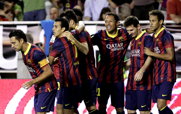 Pedro Rodriguez barcelona gol Rayo Valecano (Foto: Agência EFE)