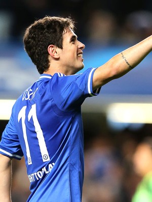 Oscar Comemoração do Chelsea contra o Basel (Foto: Getty Images)