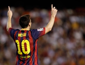 Lionel messi barcelona gol valencia (Foto: Agência AP)