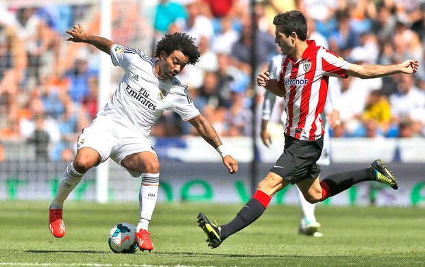 Marcelo Real Madrid e Atletico Bilbao (Foto: Agência AP)