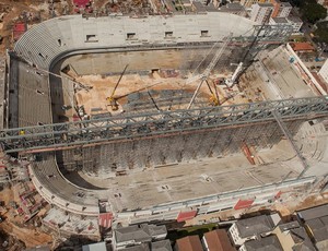 Obras na Arena da Baixada (Foto: Divulgação/ Lucas Costa)