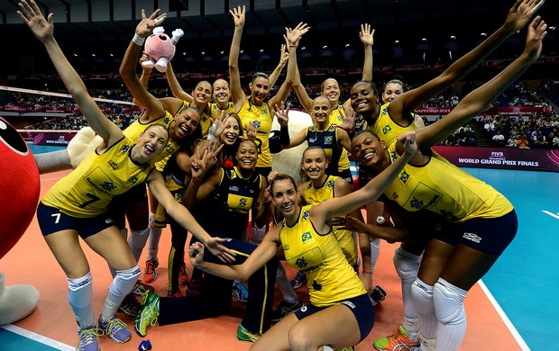 Brasil seleção Grand Prix comemoração (Foto: Divulgação/FIVB)