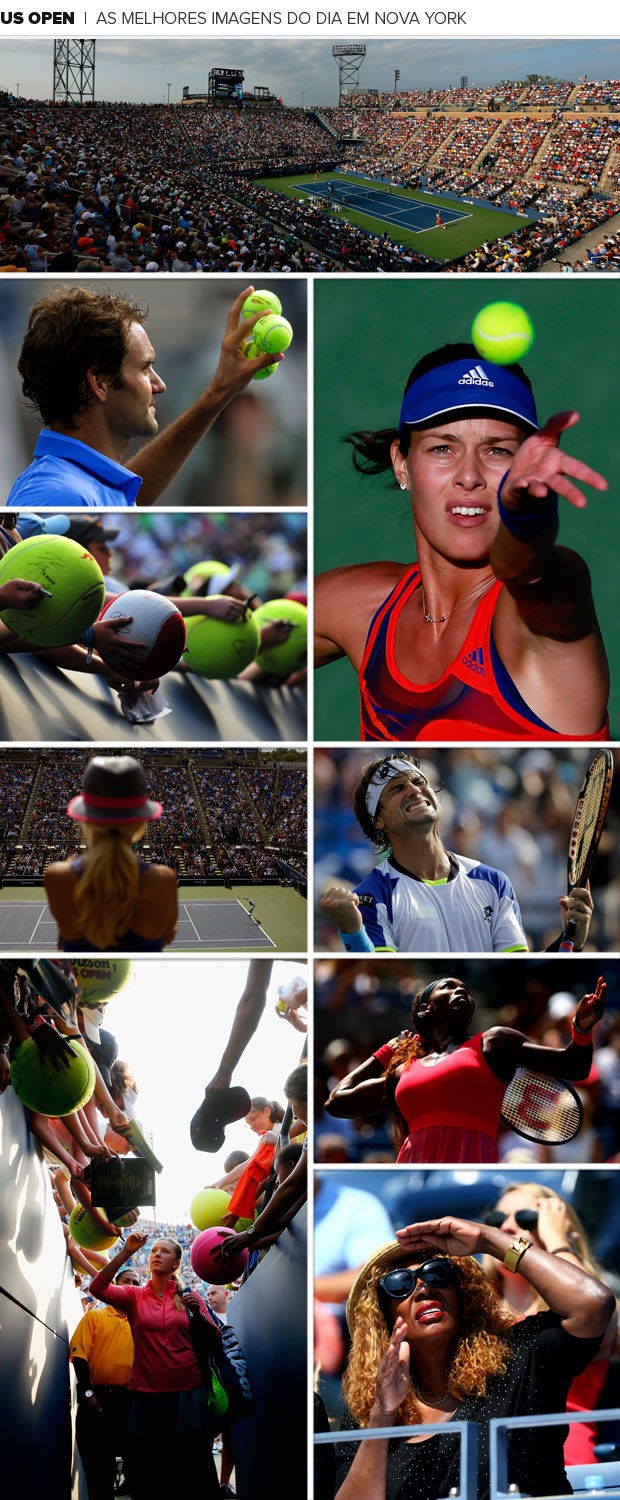 Mosaico US Open (Foto: Montagem sobre foto da Getty Images / AP)