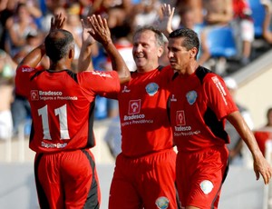 zico, romário e jorginho, pelada de fim de ano 2009 (Foto: Divulgação)