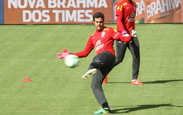 julio cesar seleção brasileira treino suíça (Foto: Mowa Press)