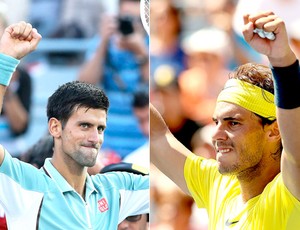 Novak Djokovic e Rafael Nadal (Foto: Montagem SporTV)