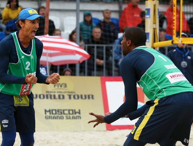 Emanuel e Evandro Grand Slam Moscou (Foto: Divulgação/FIVB)