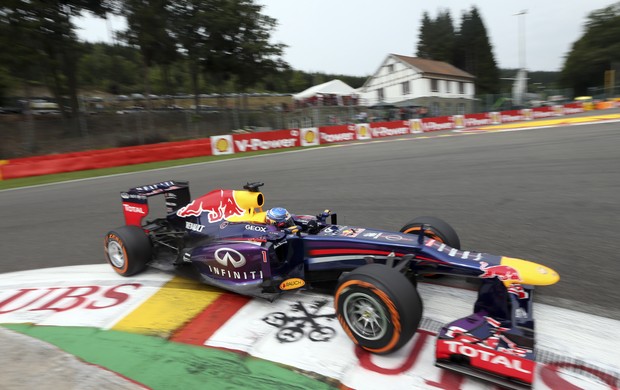 Sebastian Vettel Treino GP Bélgica - AP (Foto: AP)