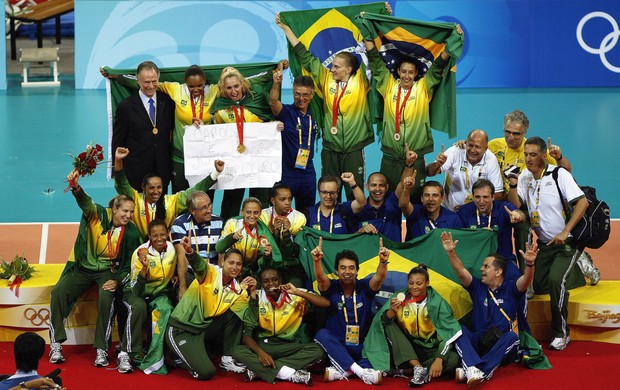 vôlei brasil feminino Pequim 2008 (Foto: Agência EFE)