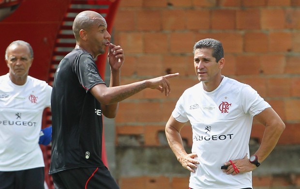 Alex silva e jorginho flamengo treino (Foto: Carlos Moraes / Agência Estado)