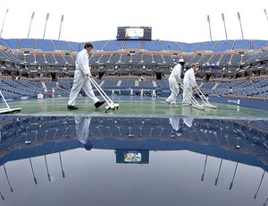 chuva no US Open (Foto: AP)