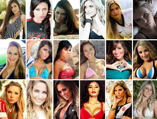 Mosaico candidatas Musa do Brasileirão (Foto: Divulgação)