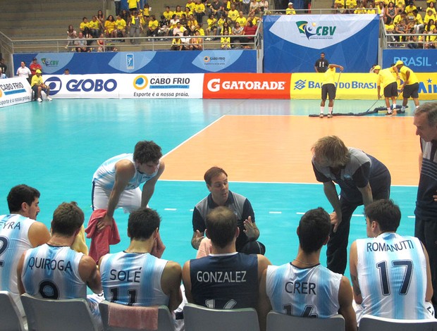 Argentina e Chile sul-americano de vôlei (Foto: Gabriel Fricke)