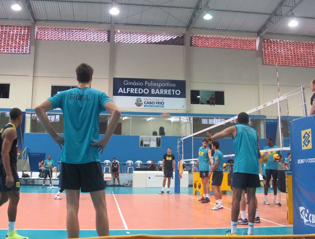 vôlei seleção Brasil treino (Foto: Gabriel Fricke)