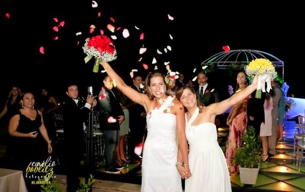 casamento larissa e lili volei de praia (Foto: Reprodução/Facebook)