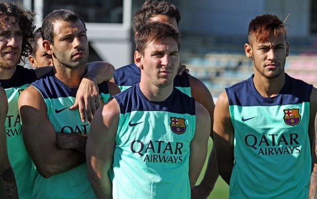 Neymar Messi treino Barcelona (Foto: MIguel Ruiz / FC Barcelona)