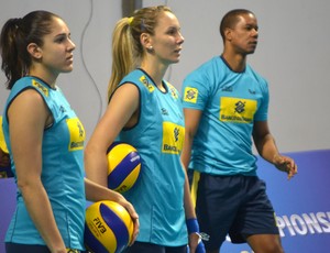 Treino seleção brasileira vôlei Campinas (Foto: Murilo Borges)