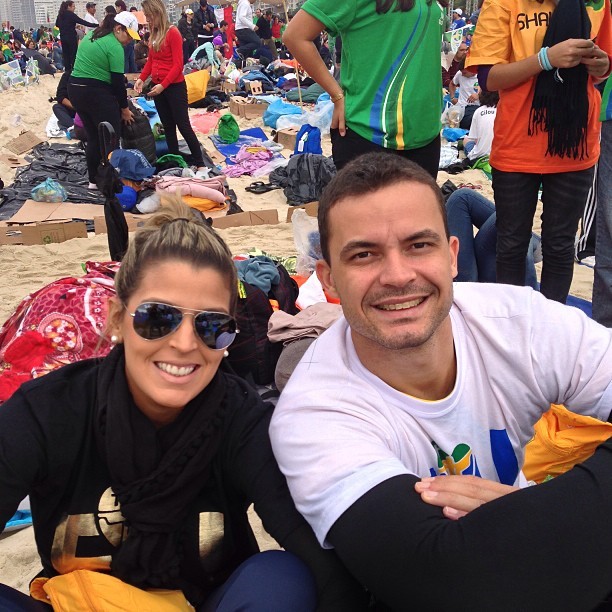 mari paraiba riad jornada mundial da juventude volei copacabana (Foto: Reprodução/Instagram)