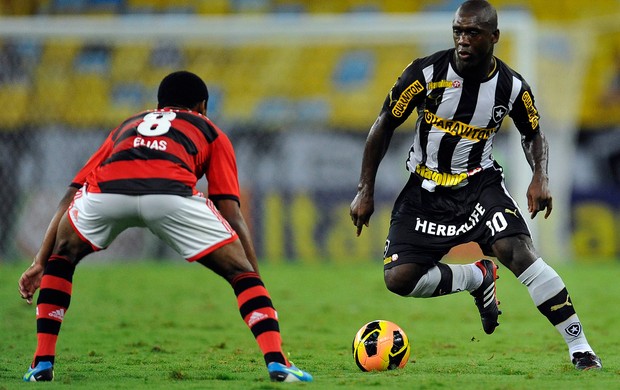 Elias e Seedorf Flamengo x Botafogo (Foto: Fabio Castro / Ag. Estado)