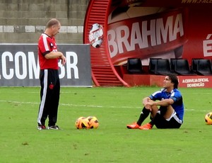 Mano Menezes e Marcelo Moreno treino Flamengo (Foto: Richard Souza)